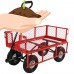 Sunnydaze Red Heavy-Duty Steel Log Cart, 34 Inches Long x 18 Inches Wide, 400 Pound Weight Capacity   567146959